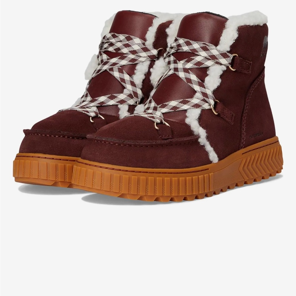 Sorel One Ave Alpine Boots - Burgundy Winter Boots with Shearling Lining - Picture 3 of 3